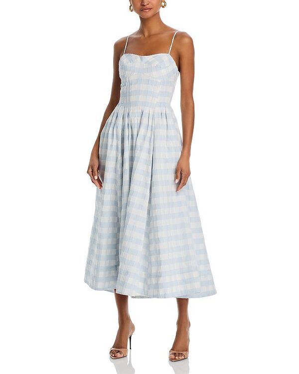 シムカイ レディース トップス ワンピース ミディ ノースリーブ SIMKHAI Kittiya Sleeveless Poplin Midi Dress Periwinkle