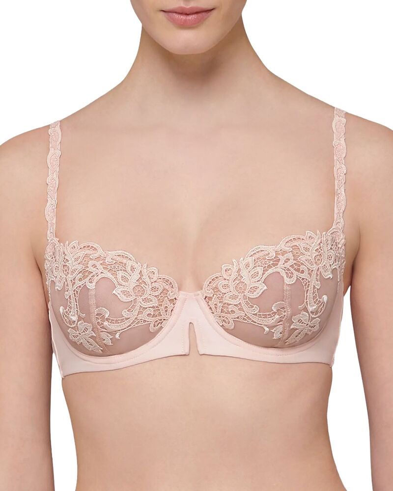 シモーヌペレール レディース アンダーウェア ブラジャー メッシュ レース Simone Perele Simone P r le Saga Lace Mesh Demi Bra Pink Nude ピンク