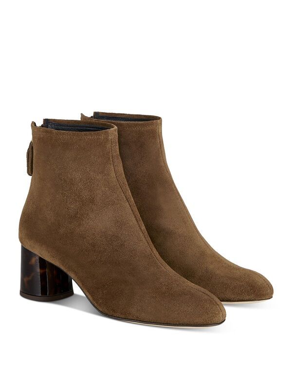 エージーエル レディース シューズ ブーツ・レインブーツ ヒール AGL Womens Veta Back Zip Block Heel Booties Cognac
