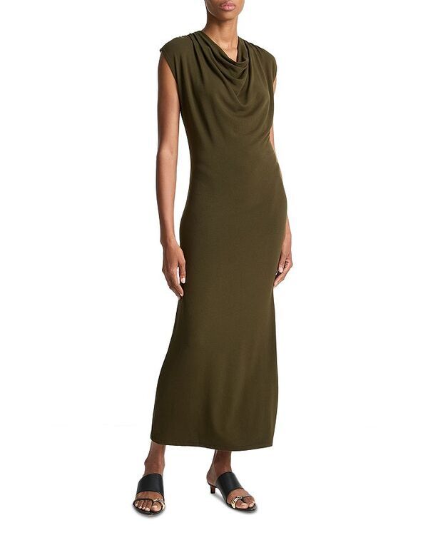 ヴィンス レディース トップス ワンピース Vince Cowl Neck Dress Verde