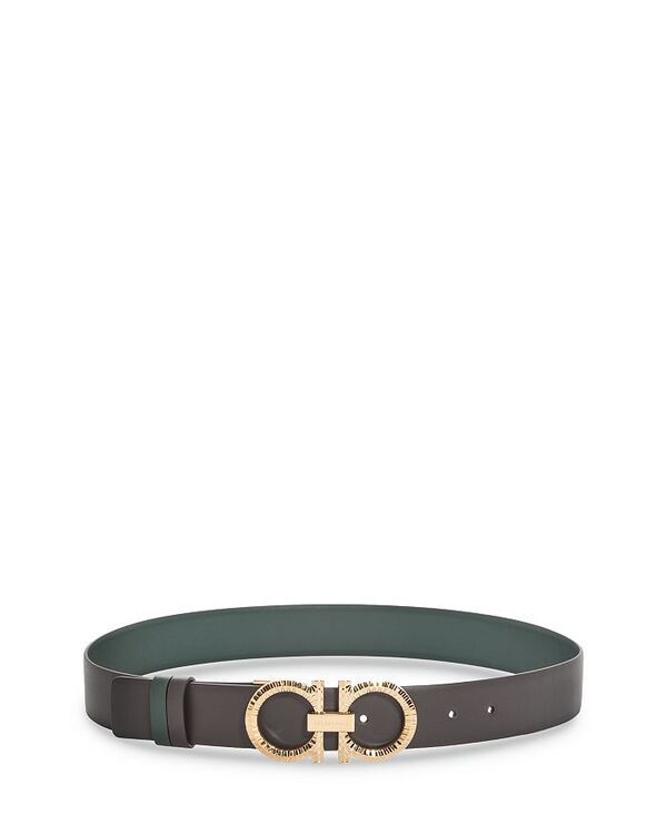 フェラガモ レディース アクセサリー ベルト レザー FERRAGAMO Womens Gancini Leather Belt Testa Di Moro
