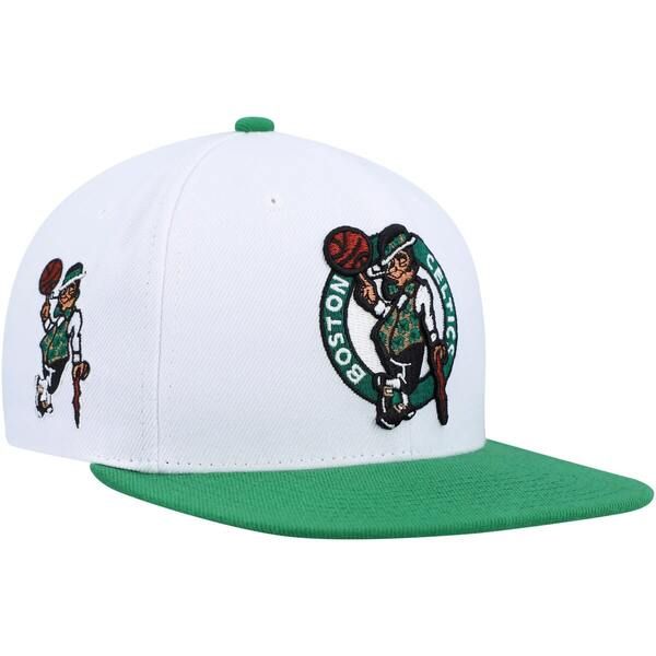 ミッチェルネス メンズ アクセサリー 帽子 Mens Mitchell Ness WhiteGreen Boston Celticside Core 20 Snapback Hat White ホワイト