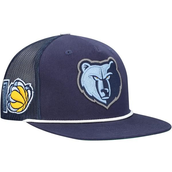 ミッチェルネス メンズ アクセサリー 帽子 Mens Mitchell Ness Navy Memphis Grizzlies Roper Trucker Snapback Hat Navy ネイビー