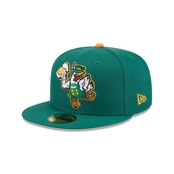 ニューエラ メンズ アクセサリー 帽子 MensNew Era Green Tulsa Drillers Theme Nights 59FIFTY Fitted Hat Green グリーン