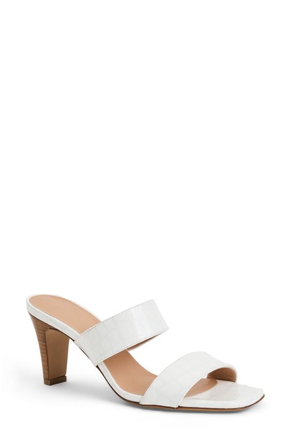 ブルーノマグリ レディース シューズ ヒール サンダル Bruno Magli Vezza Embossed Slide Sandal Bone Patent Croc
