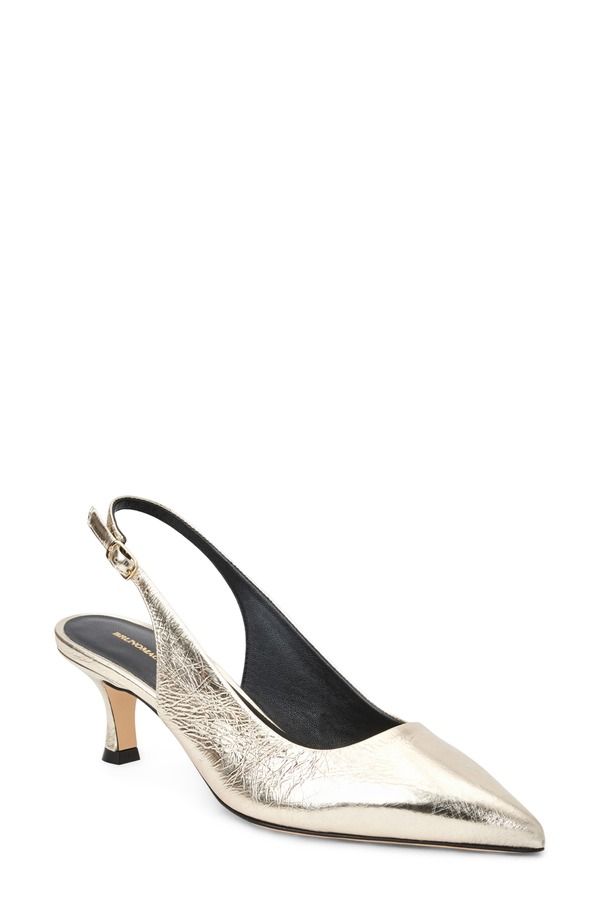 ブルーノマグリ レディース シューズ ヒール Bruno Magli Palerma Slingback Pointed Toe Kitten Heel Pumplatino
