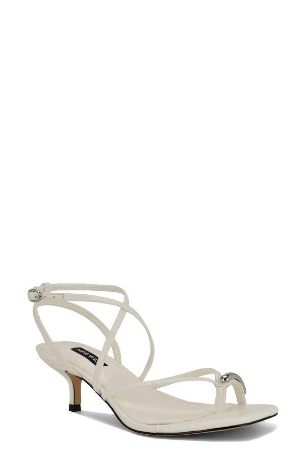ナインウェスト レディース シューズ ヒール サンダル アンクル Nine West Mays Ankle Strap Sandal White ホワイト