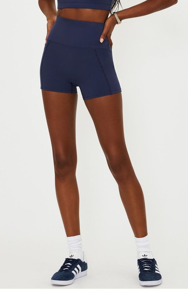 ビーチライオット レディース ボトムス ハーフパンツ・ショーツ ハイウエスト ショートパンツ Beach Riot Nali High Waist Pocket Bike Shorts Ultramarine