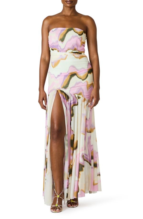 スティーブ マデン レディース トップス ワンピーストラップレス Steve Madden Kerrie Strapless Dress Ivory Multi アイボリー