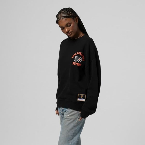 ミッチェルネス レディース アウター パーカー・スウェット ヴィンテージ クルーネック シャツ Womens Mitchell Ness Black Philadelphia Flyers Vintage Crewneck Sweatshirt Black ブ 18,600円