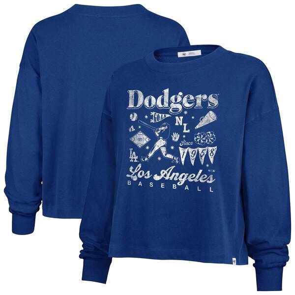 フォーティーセブン レディース トップス Tシャツ Womens 47 Royalos Angeles Dodgers Team Collage Sydney Long Sleeve TShirt Royal