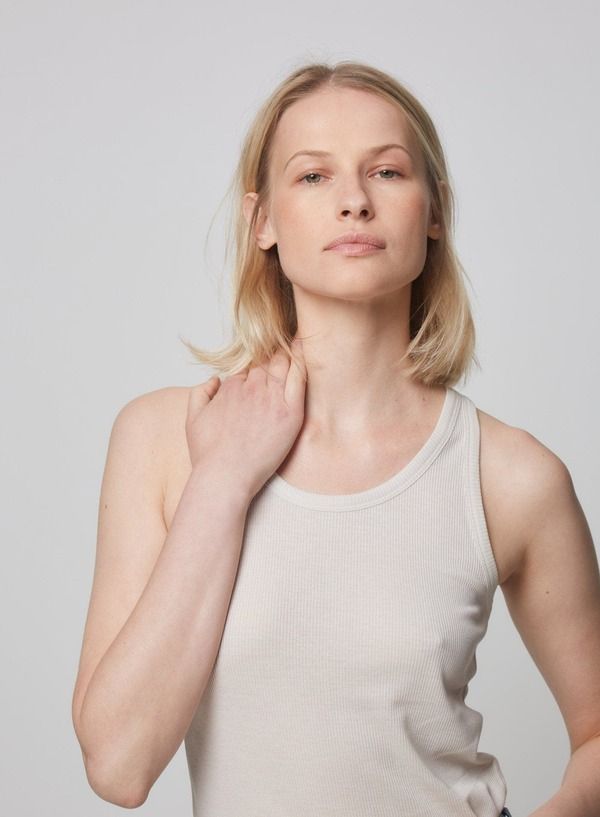 マジェスティック レディース トップス シャツ コットン Majestic Filatures Lyocell Cotton Baby Rib Scoopneck Tank Grege