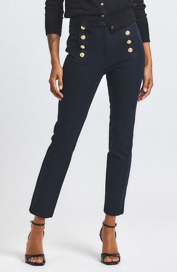 デレクラムテンクロスバイ レディース ボトムス デニムパンツ ストレート Derek Lam 10 Crosby Robertson Slim Straight Leg Pants Midnight