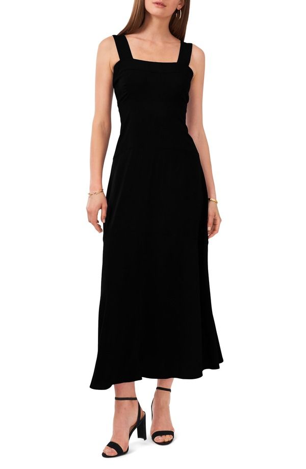 ヴィンスカムート レディース トップス ワンピース ティアード ノースリーブ マキシ Vince Camuto Tiered Sleeveless Maxi Dress Rich Black ブラック