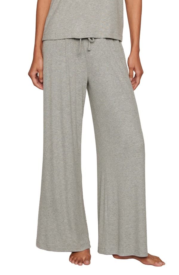 エバージェイ レディース ボトムス レギンス ワイドレッグ パンツ Eberjey Dream Rib Wide Leg Pants Dark Heather Grey グレー