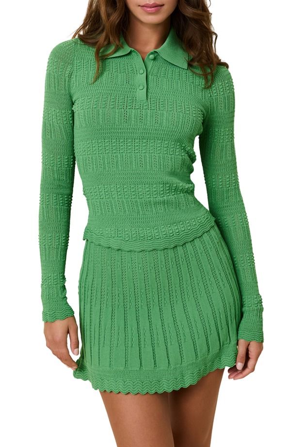 ソリッド アンド ストライプ レディース アウター パーカー・スウェット セーター ニット Solid Striped The Debra Knit Sweater Turtle Green グリーン