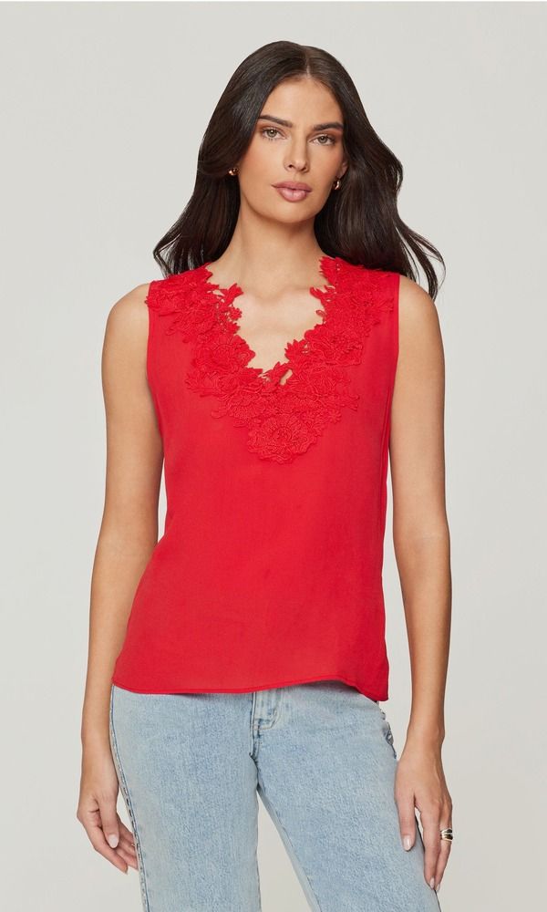 ジェネレーションラブ レディース トップス シャツ ブラウス レース Generation Love Adiha Lace Combo Blouse Cherry