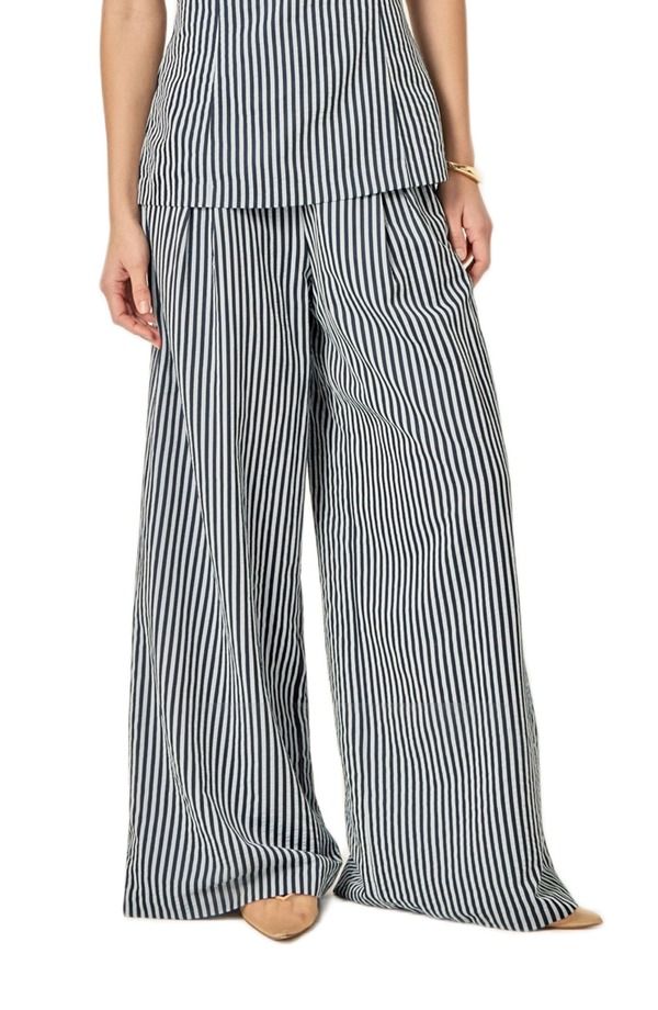 イングリッシュファクトリー レディース ボトムス レギンス ワイドレッグ パンツ English Factory Stripe Wide Leg Pants Blue Multi Combo ブルー