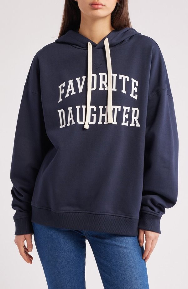 フェイバリット ドーター レディース アウター パーカー・スウェット グラフィック Favorite Daughter The Collegiate Graphic Hoodie Navy ネイビー