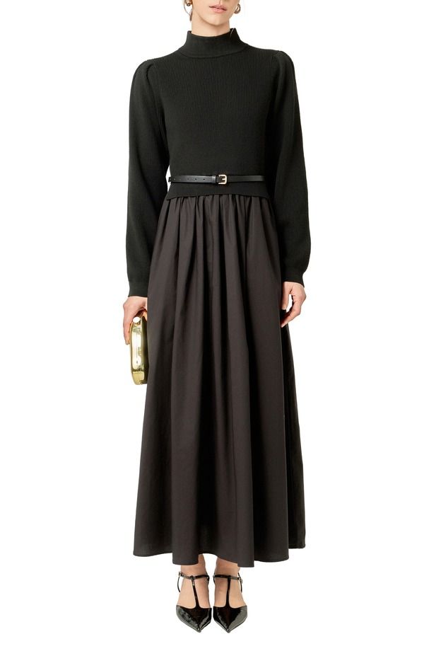 イングリッシュファクトリー レディース トップス ワンピース English Factory Belted Long Sleeve Dress Black ブラック 27,170円