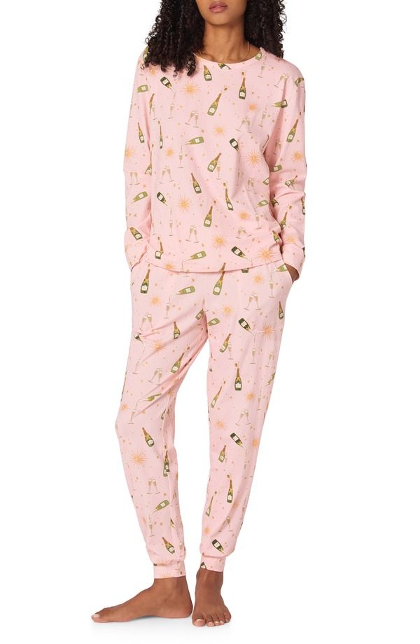 ベッドヘッドパジャマ レディース アンダーウェア ナイトウェア プリント コットン BedHead Pajamas Pop Fizz Print Stretch Organicotton Pajamas Pop Fizz Clink