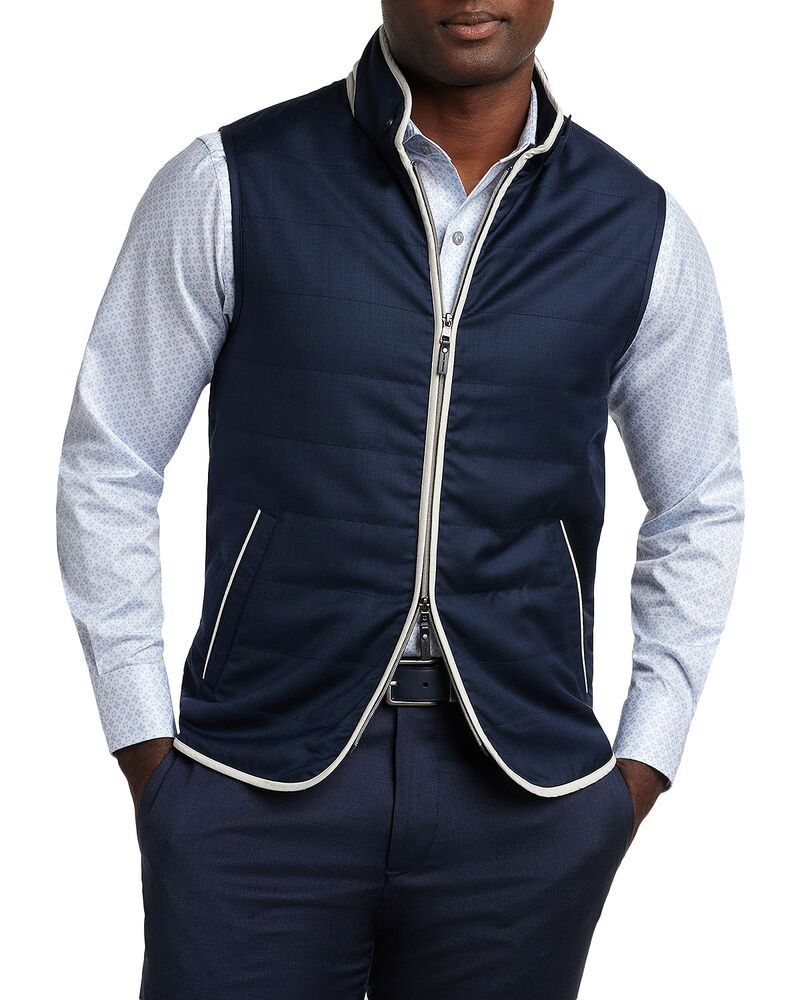 デイビッドドナヒュー メンズ アウター ベスト Davidonahue Urban Vest Navy ネイビー