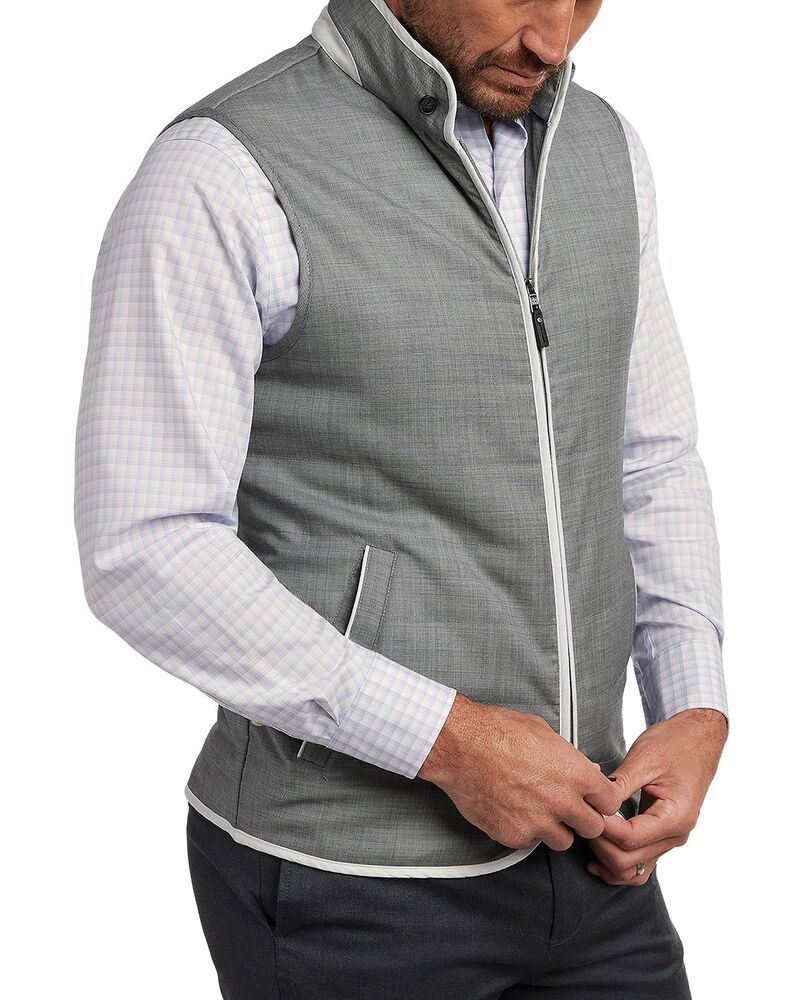 デイビッドドナヒュー メンズ アウター ベスト Davidonahue Urban Vest Smoke Grey グレー