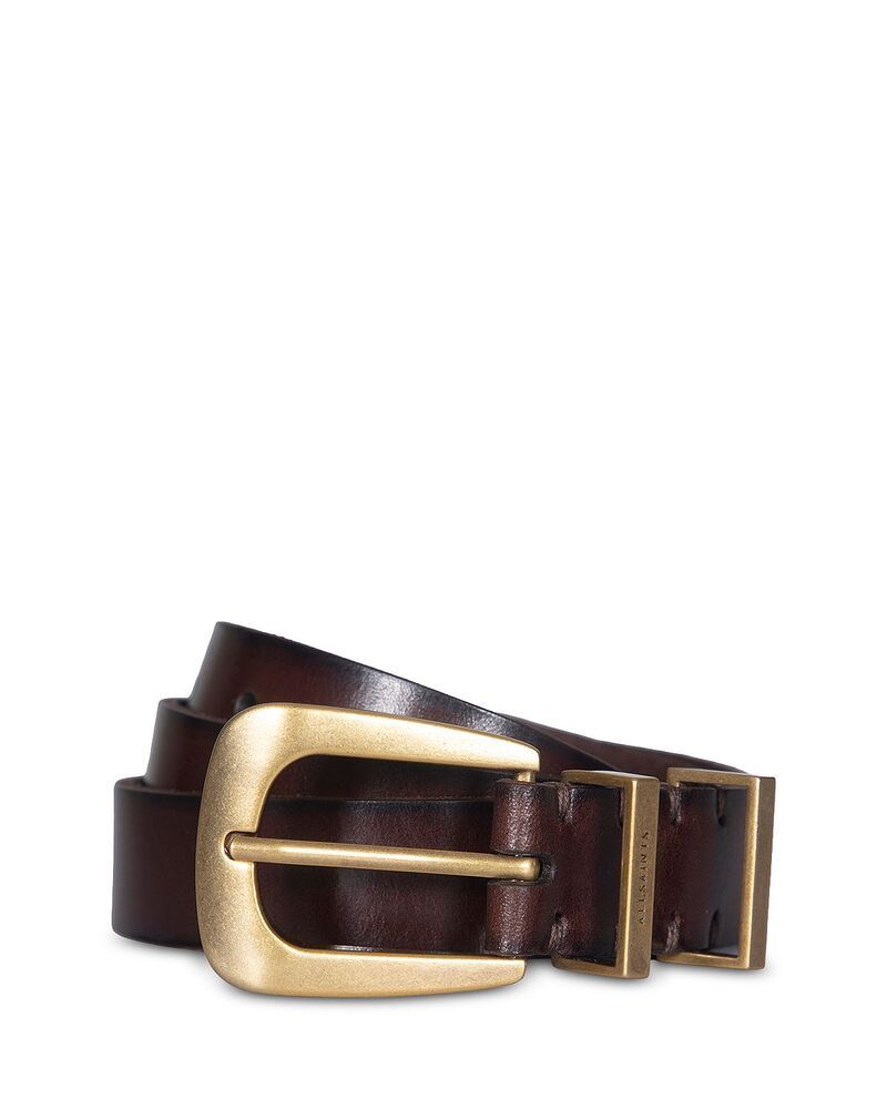 オールセインツ レディース アクセサリー ベルト ALLSAINTS Womens Metal Tip Belt Brown ブラウン