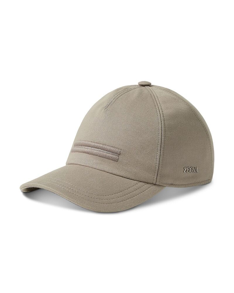 ゼニア メンズ アクセサリー 帽子 コットン キャップ ZEGNA Cotton Baseball Cap Lightaupe トープ
