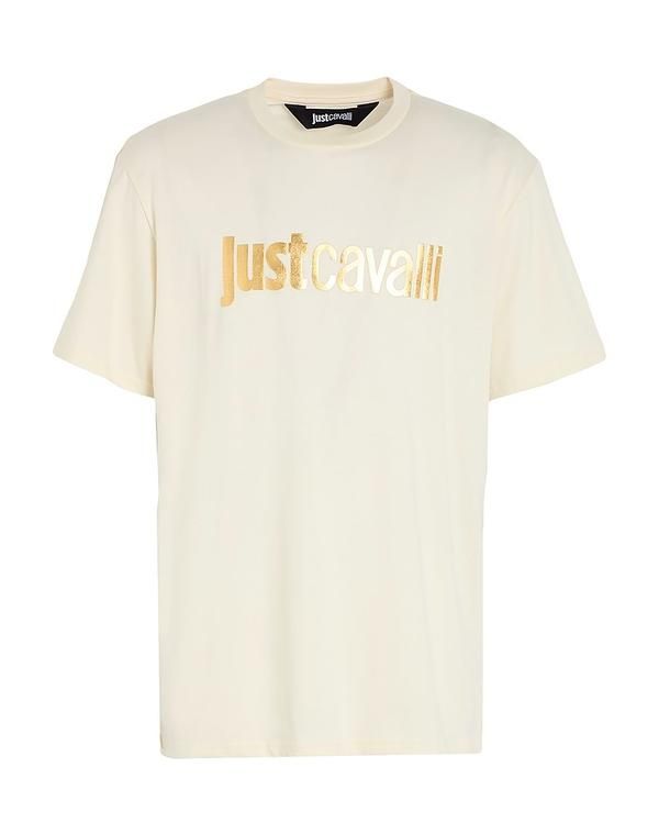 ジャストカバリ メンズ トップス Tシャツ JUST CAVALLIvory アイボリー