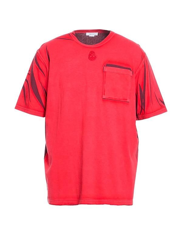 マックイーン メンズ トップス Tシャツ MCQUEEN Red レッド