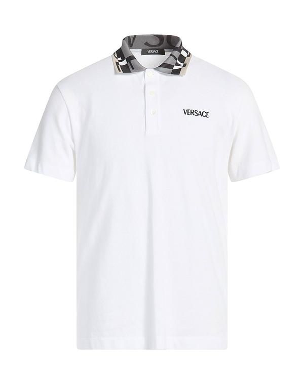 ヴェルサーチ メンズ トップス ポロシャツ VERSACE White ホワイト