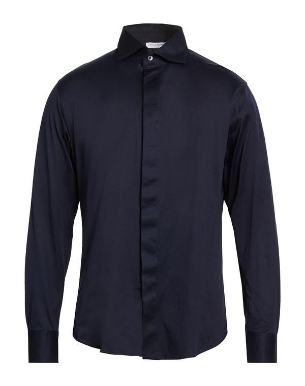 パウロペコラ メンズ トップス シャツ PAOLO PECORA Midnight Blue ブルー