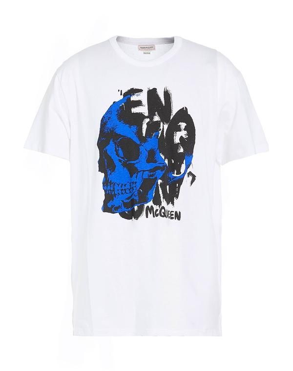 マックイーン メンズ トップス Tシャツ MCQUEEN White ホワイト