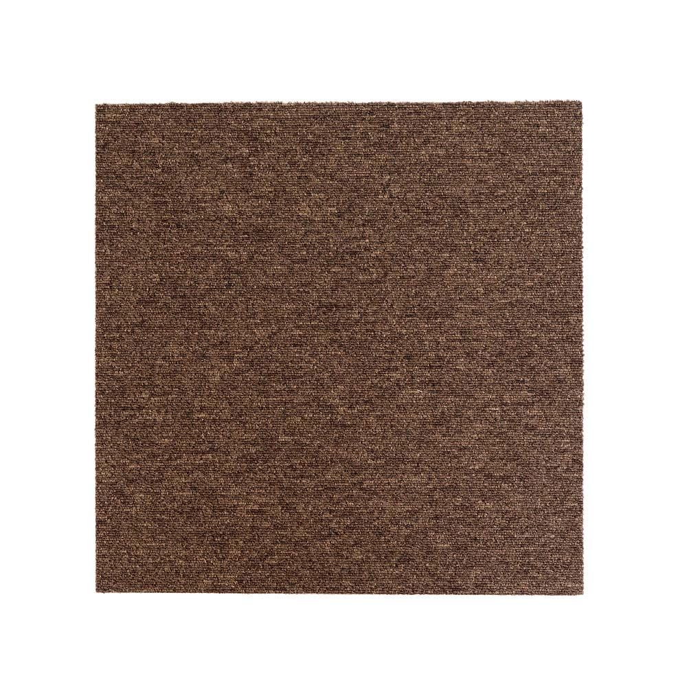 ☆新品☆コーナンオリジナル タイルカーペット 50×50cm 20枚セット ブラウン 防炎 洗える 日本製 床材 a0aafbdc