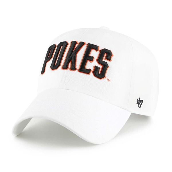 フォーティーセブン メンズ アクセサリー 帽子 Mens 47 White Oklahoma State Cowboys Clean Up Adjustable Hat White ホワイト