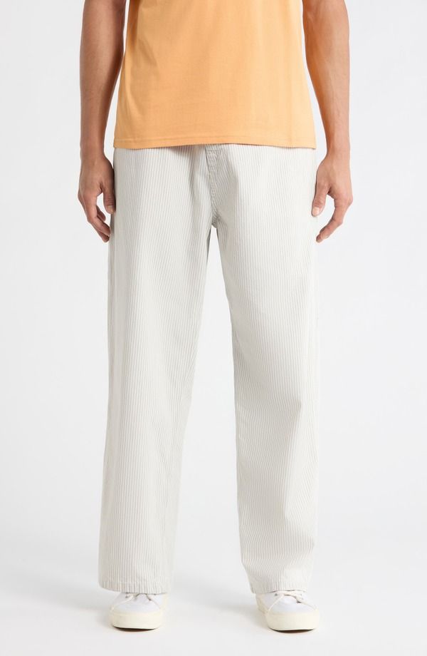 カーハート メンズ ボトムス カジュアルパンツ Carhartt Work In Progress Mercer Stripe Single Knee Loose Fit Pants Mercer Stripe Graphite Wax グラファイト