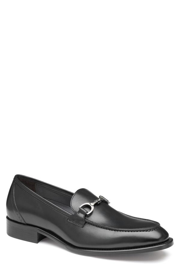 ジョンストンアンドマーフィー メンズ シューズ スリッポン・ローファー Johnston Murphy Ellsworth Bit Loafer Black Italian Calfsk ブラック