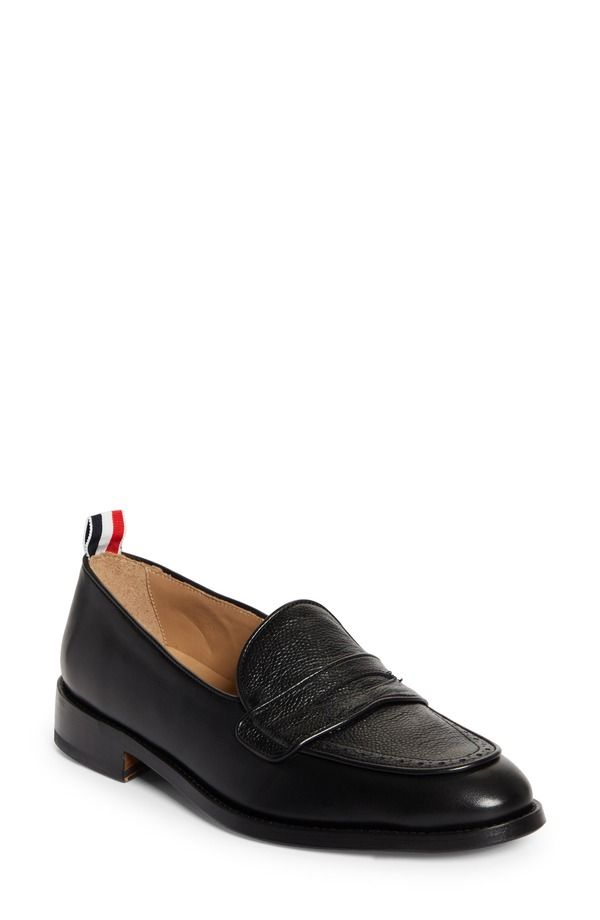 トムブラウン メンズ シューズ スリッポン・ローファー Thom Browne Penny Loafer Black ブラック