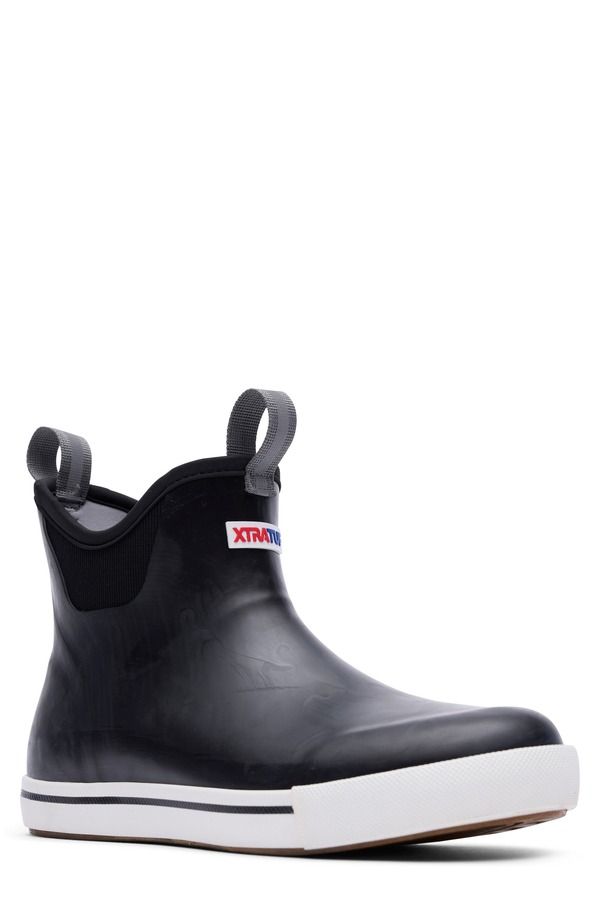 エクストラタフ メンズ シューズ ブーツ・レインブーツ アンクル XTRATUF Waterproof Ankle Deck Boot Black ブラック