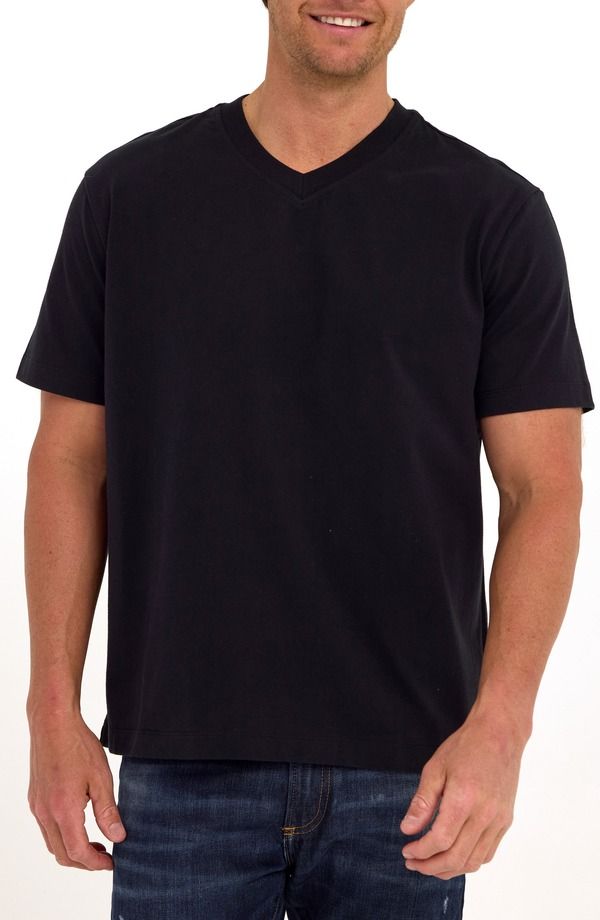 スレッズ・フォー・ソート メンズ トップス Tシャツ リラックスフィット Vネック コットン ジャージー Threads 4 Thought Rogerelaxed Fit VNeck Cotton Jersey TShirt Black ブラック