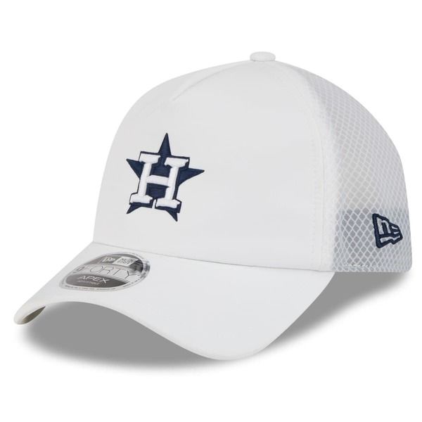 ニューエラ メンズ アクセサリー 帽子 Mens New Era White Houston Astros 2026 Batting Practice Apex 9FORTY Adjustable Trucker Hat White ホワイト
