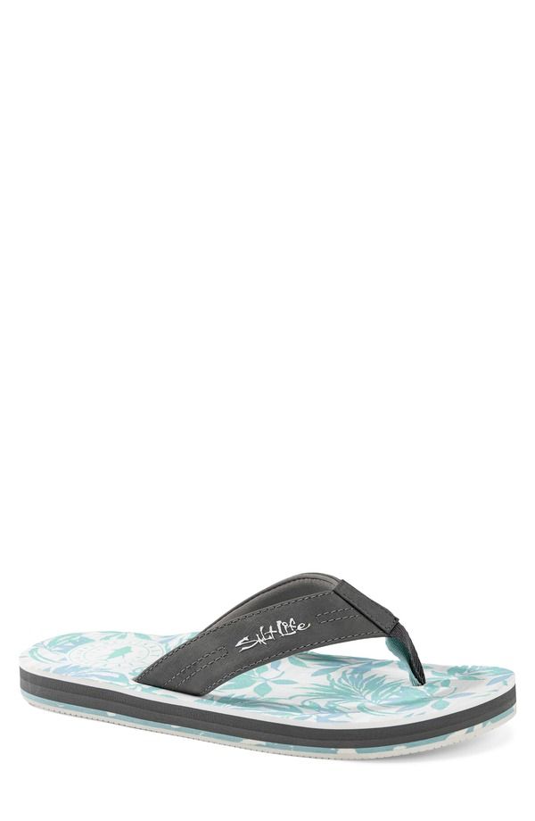 ソルトライフ メンズ シューズ サンダル Salt Life The Harbor Flip Flop Grey グレー