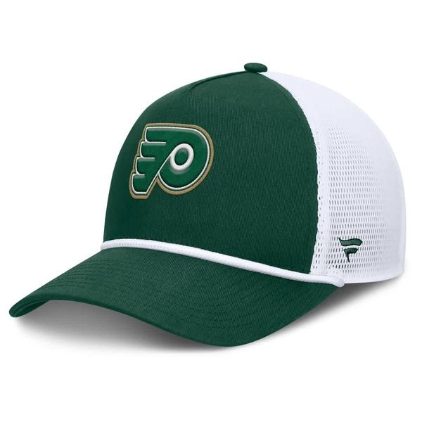 ファナティクス メンズ アクセサリー 帽子 Mens Fanatics GreenWhite Philadelphia Flyers BermudaFrame Adjustable Hat Green グリーン