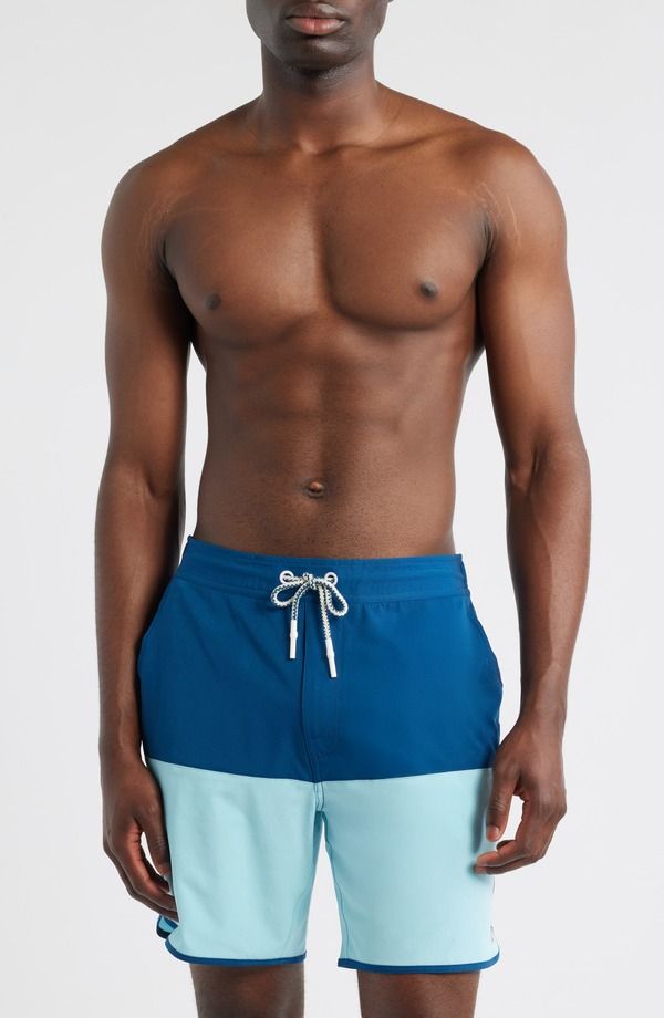 ジョニー オー メンズ 水着 ハーフパンツ・ショーツ カラーブロック johnnieO Tully Colorblock Swim Trunksport Navy ネイビー