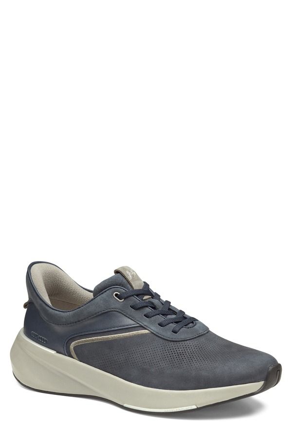 ジョンストンアンドマーフィー メンズ シューズ スニーカー Johnston Murphy Surge UThroat Embossed Sneaker Navy Full Grain Nubuck ネイビー