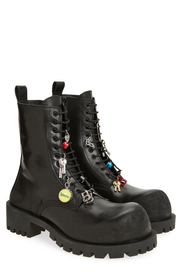 バレンシアガ メンズ シューズ ブーツ・レインブーツ Balenciaga Hummer Combat Boot 1080 Black ブラック