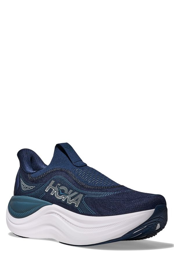 ホカオネオネ メンズ シューズ スニーカー レース HOKA Skyward Laceless Recovery Sneaker Varsity Navy White ホワイト