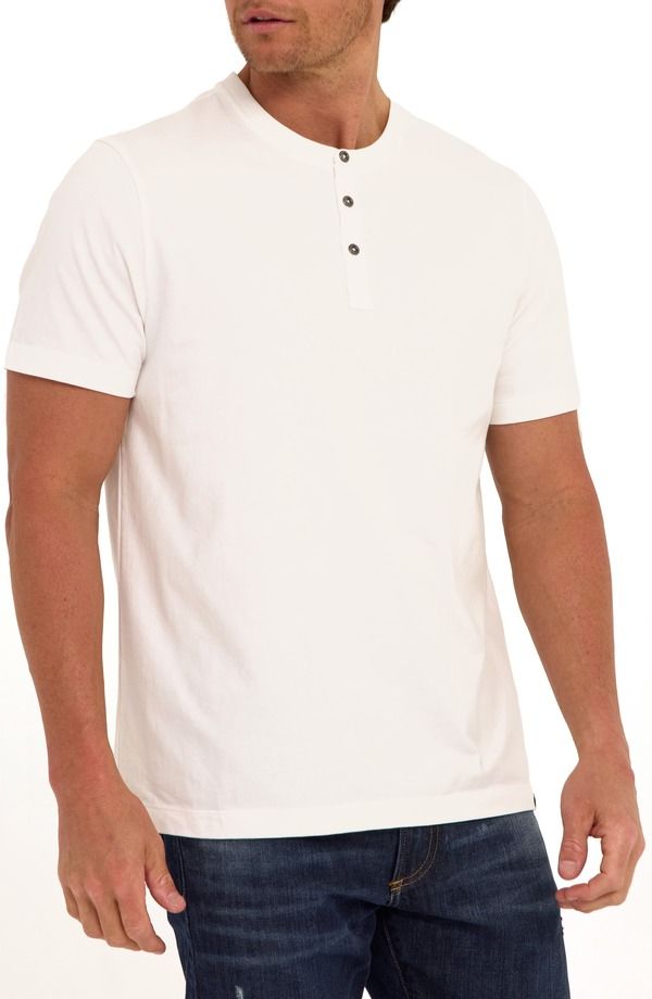 スレッズ・フォー・ソート メンズ トップス Tシャツ ジャージー Threads 4 Thought Shayne Luxe Jersey Henley White ホワイト