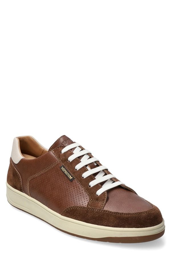 メフィスト メンズ シューズ スニーカー レース Mephisto Henry LaceUp Sneaker Chestnut